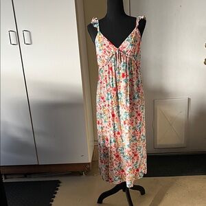 Kingston Floral Maxi Dress - Red and Blue